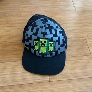 Kids Pixelated Green and Black Cap